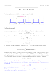 Séries de Fourier : Cours et Transformations