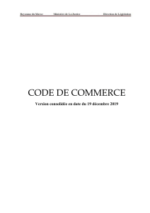 Code de Commerce du Maroc (2019) - Droit Commercial