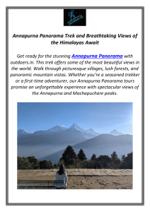 Annapurna Panorama Trek and Breathtaking Views of the Himalayas Await