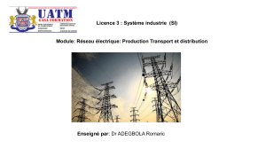 Réseau électrique: Production, Transport et Distribution - Cours