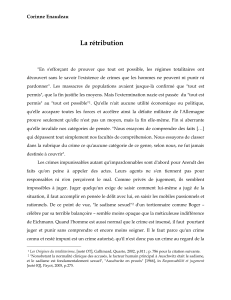 La rétribution : Justice et Crimes Impardonnables