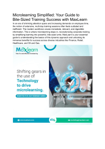 Microlearning Guide: Bite-Sized Training with MaxLearn