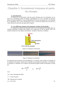 Mécanique des Fluides: Régimes d'écoulement & Pertes