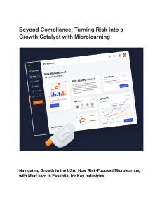 Beyond Compliance  Turning Risk into a Growth Catalyst with Microlearning