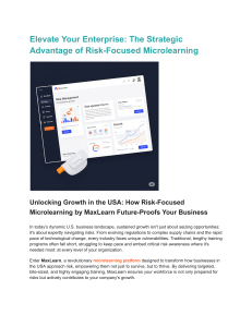 Risk-Focused Microlearning: MaxLearn for Business Growth