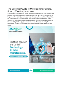 Microlearning: A Simple, Smart, Effective Guide by MaxLearn