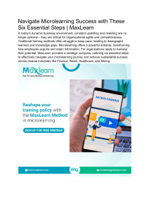 Navigate Microlearning Success with These Six Essential Steps   MaxLearn