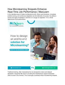 How Microlearning Snippets Enhance Real-Time Job Performance   MaxLearn