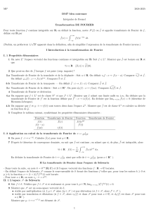 Intégrales de Fresnel et Transformation de Fourier : Exercices