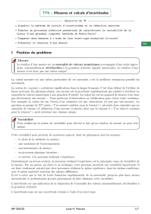 TP : Mesures et calculs d'incertitudes en physique