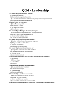 QCM Leadership : Testez vos connaissances