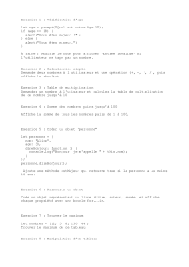 Exercice javascript