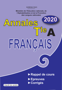 annales francais tle a