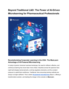 AI Microlearning for Pharma & More | MaxLearn