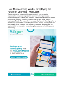 Microlearning: Simplifying Learning | MaxLearn