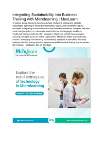 Sustainability Training with Microlearning | MaxLearn