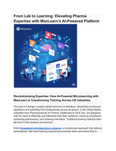 AI Microlearning: MaxLearn for Pharma & US Industries