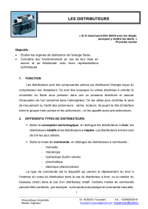 Distributeurs pneumatiques : Fonctionnement et types