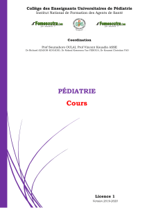 Cours de Pédiatrie Licence 1 - Généralités et Néonatologie