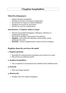 Hygiène hospitalière : Prévention et risques en milieu de soins