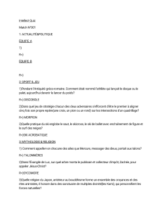 Quiz Intellect Match N&deg;001: Questions et R&eacute;ponses G&eacute;n&eacute;rales