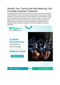 Simplify Your Training with Microlearning  Key Concepts Explained   Maxlearn