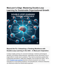 MaxLearn’s Edge  Mastering Double-Loop Learning for Sustainable Organizational Growth