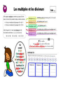 Multiples et diviseurs : Exercices de maths