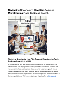 Risk-Focused Microlearning: Fueling Business Growth in the USA