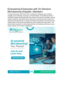 Empowering Employees with On-Demand Microlearning Snippets   Maxlearn