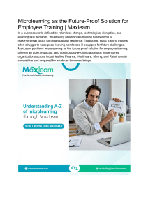 Microlearning: Future-Proof Employee Training with MaxLearn