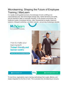 Microlearning: The Future of Employee Training | MaxLearn