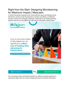 Microlearning Design: Maximize Impact with Key Principles
