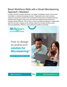 Boost Workforce Skills with Smart Microlearning