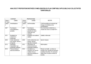 Amélioration du plan comptable des collectivités territoriales