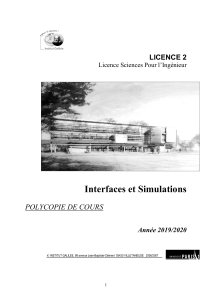 Interfaces et Simulations - Licence Sciences Ingénieur