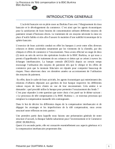 Télé compensation à la BSIC-Burkina: Rapport de stage