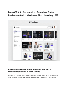 MaxLearn: Microlearning LMS for Sales Training | Sales Enablement