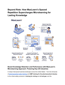 Beyond Rote  How MaxLearn's Spaced Repetition Supercharges Microlearning for Lasting Knowledge