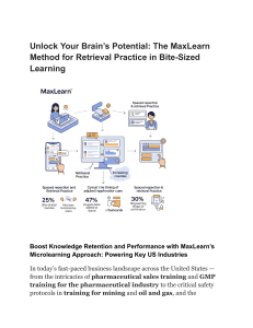 MaxLearn: Microlearning for Enhanced Knowledge Retention