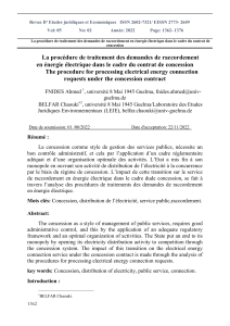 Procédure de raccordement électrique : contrat de concession