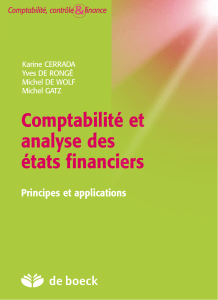 Comptabilit&eacute; et analyse des &eacute;tats financiers - Principes