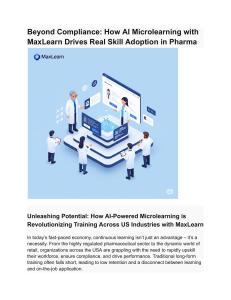AI Microlearning: MaxLearn for Skill Adoption & Training