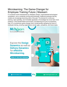 Microlearning: The Future of Employee Training | Maxlearn