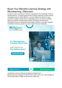 Boost Blended Learning with Microlearning | MaxLearn