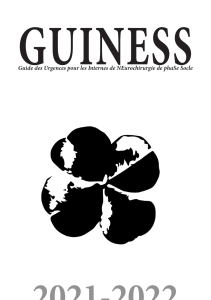 GUINESS: Guide d'urgences pour internes neurochirurgie