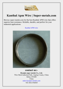Kanthal Apm Wire  Super-metals.com
