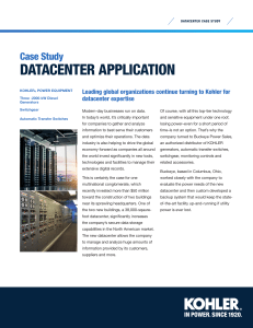 Kohler Datacenter Power Solution: A Case Study