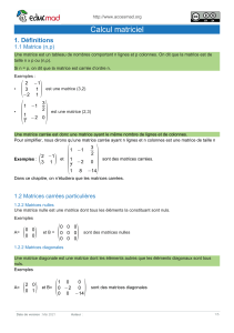 Calcul matriciel : Cours complet sur les matrices