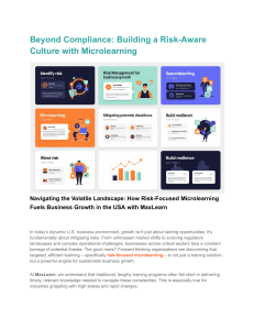 Beyond Compliance  Building a Risk-Aware Culture with Microlearning